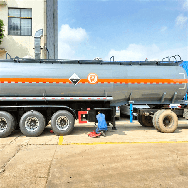 30m³ Chemical Corrosive Liquid Transport Tank Semi Trailer