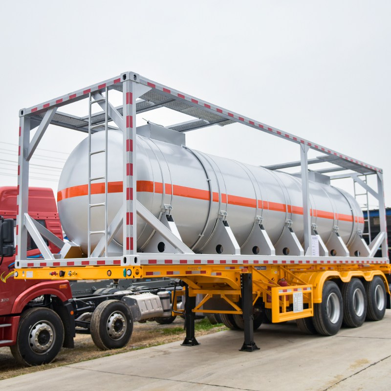 Aluminum alloy 30FT ISO tank container for transport concentrated nitric acid