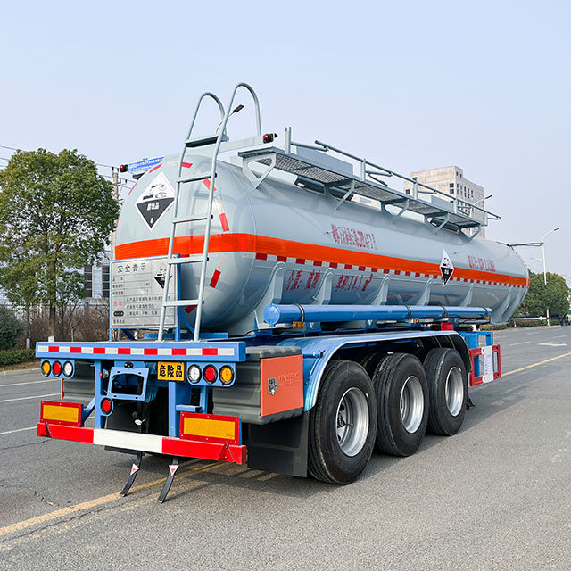 18.3 cbm concentrated sulfuric acid liquid tank delivery semi trailer