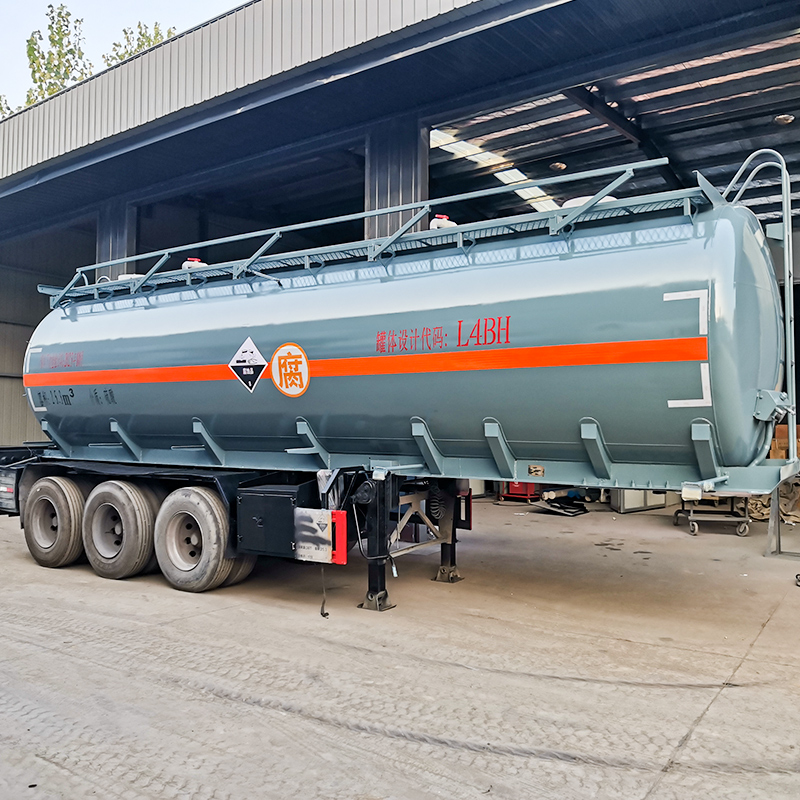 25.3m³ Chemical Corrosive Liquid Transport Tank Semi Trailer