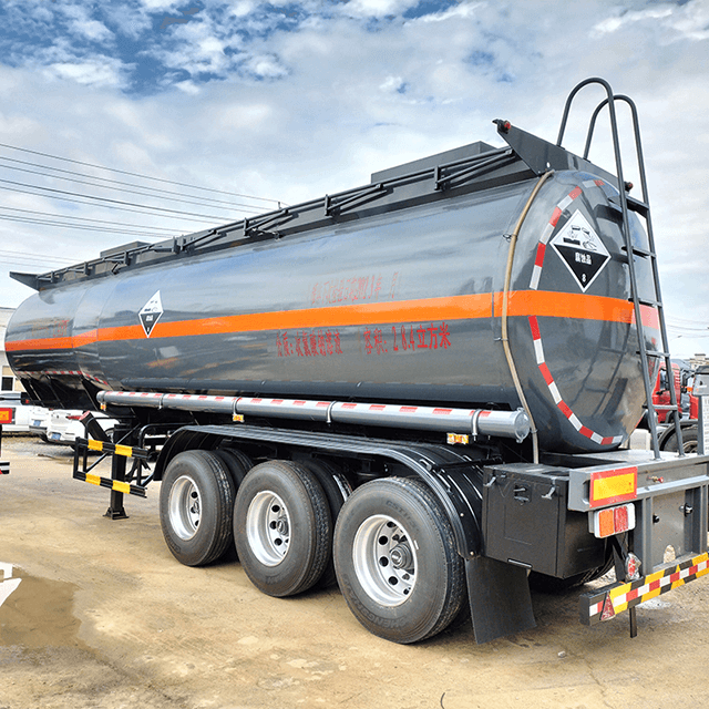 28.4m³ Chemical Corrosive Liquid Transport Tank Semi Trailer