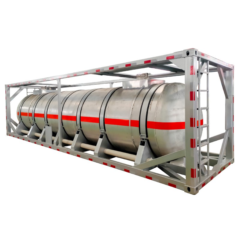 40FT aluminum alloy concentrated nitric acid iso tank container 