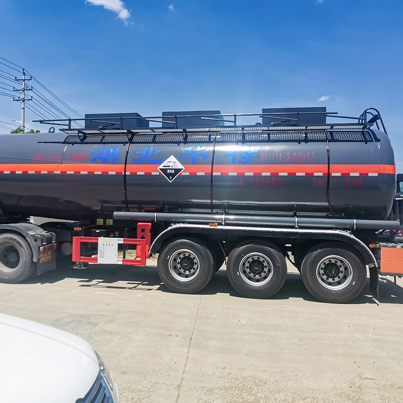 29cbm Chemical Sulfuric Acid Liquid Transport Tanker Truck Semi Trailer