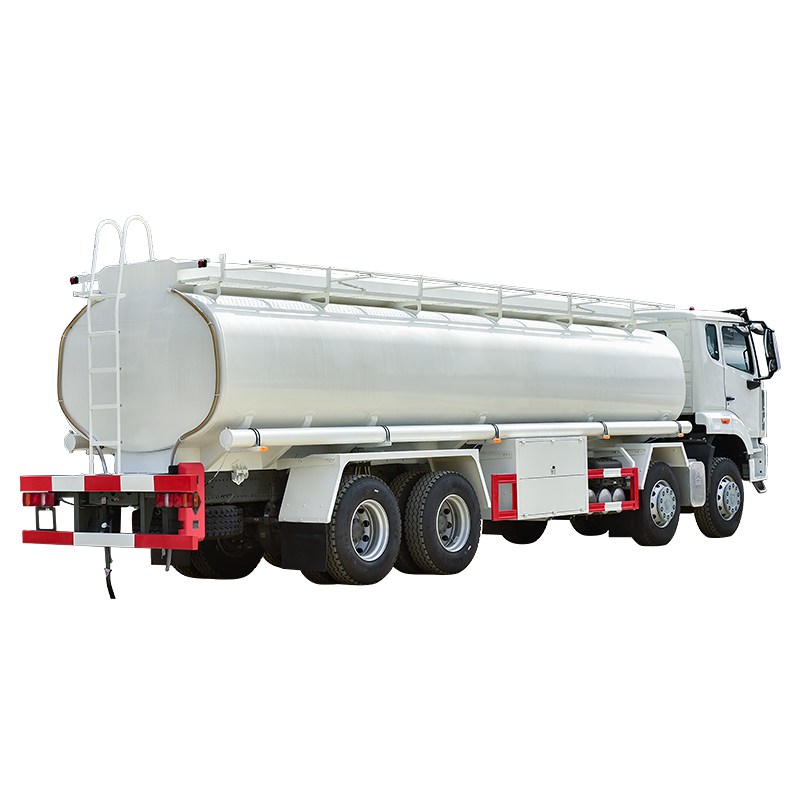 Sinotruck chassis 8x4 4 axles 7 compartment 25000liters capacity fuel tank truck 