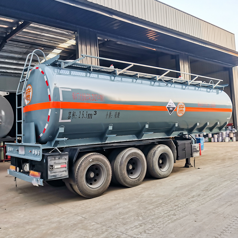 25.3m³ Chemical Corrosive Liquid Transport Tank Semi Trailer