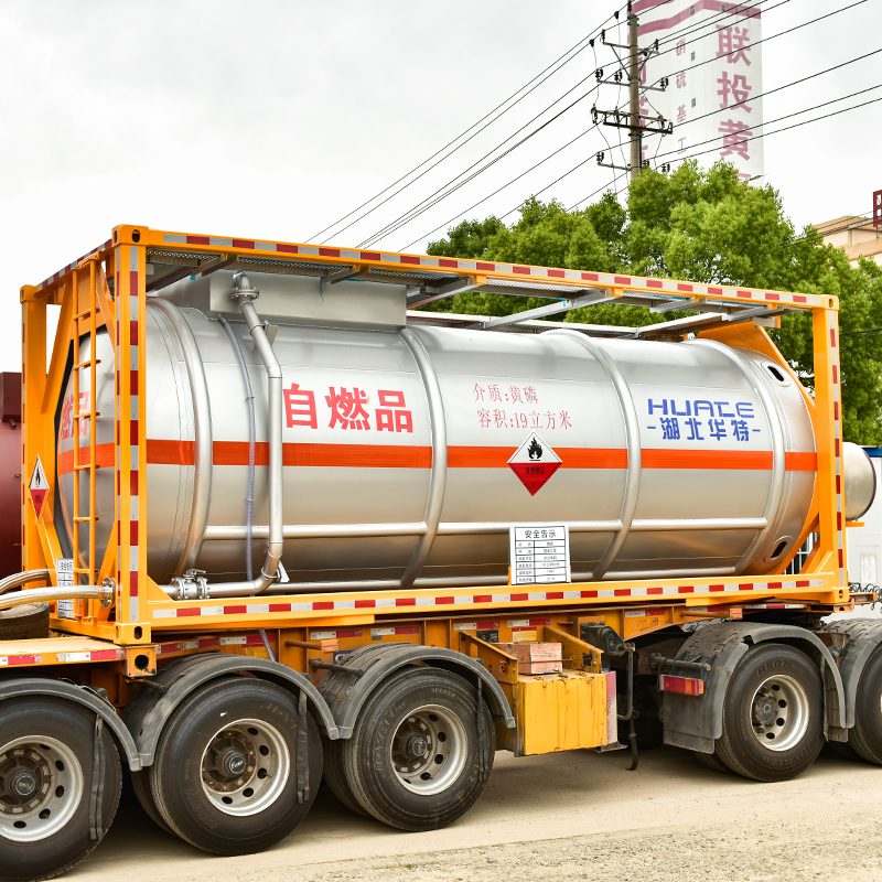 Stainless steel 20FT ISO tank container tank box for transport Yellow Phosphorus 