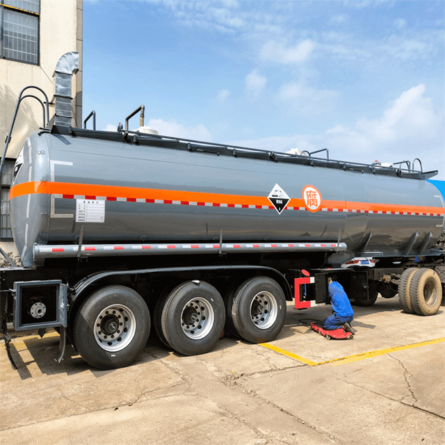 30m³ Chemical Corrosive Liquid Transport Tank Semi Trailer