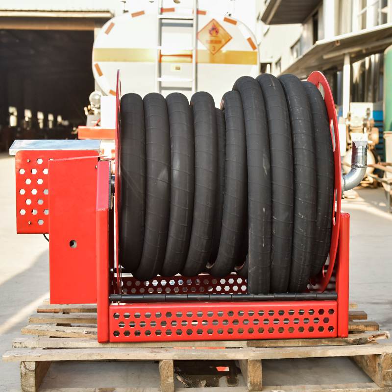 Custom 2 inch 30 metre retractable diesel fuel hose reel 