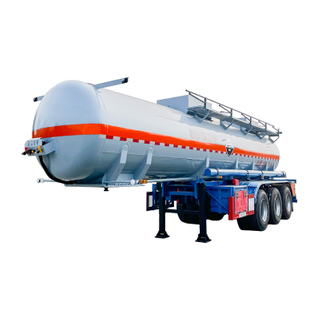 18.3 cbm concentrated sulfuric acid liquid tank delivery semi trailer