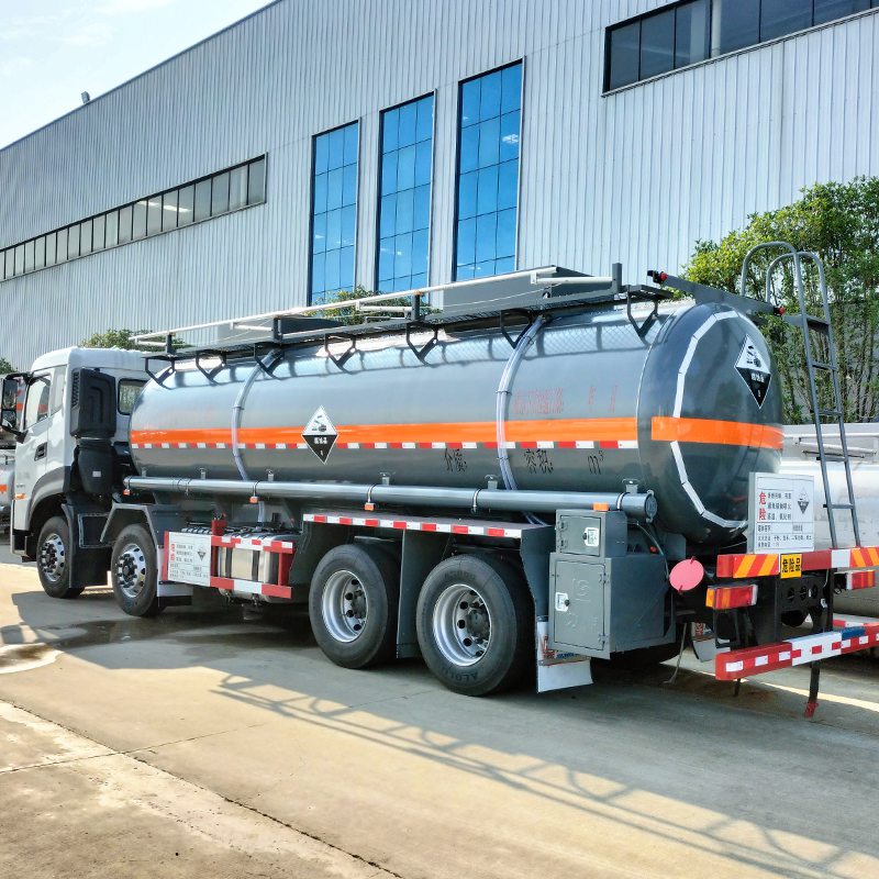 Dongfeng 4axles chemical liquid tanker truck for transport acetic acid sodium hydroxide