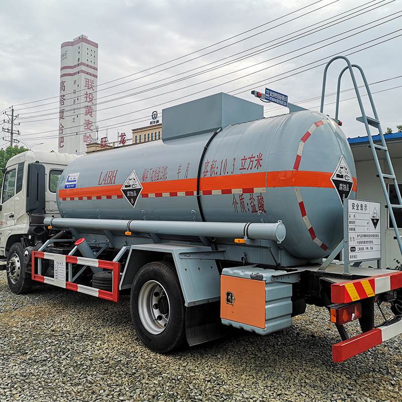 Dongfeng 4x2 hypochlorite sodium hydroxide tanker truck 10000Liters liquid tank truck