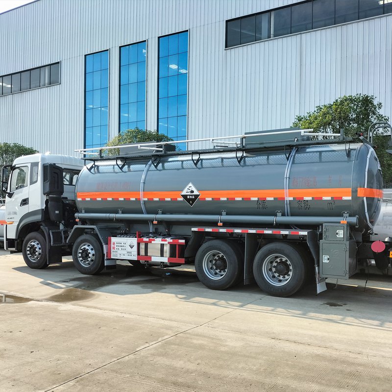 Dongfeng 4axles chemical liquid tanker truck for transport acetic acid sodium hydroxide