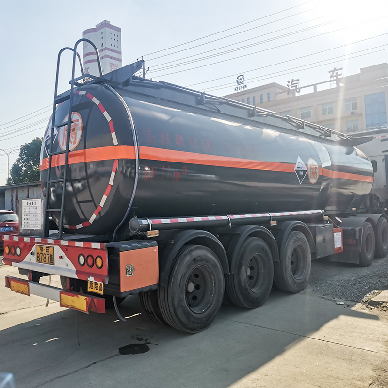 27m3 Chemical Corrosive Liquid Transport Tank Semi Trailer